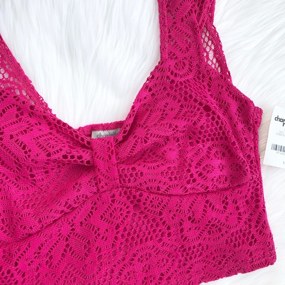 •HP• Charlotte Russe Lace Cap-Sleeve Bralette - Picture 2 of 7